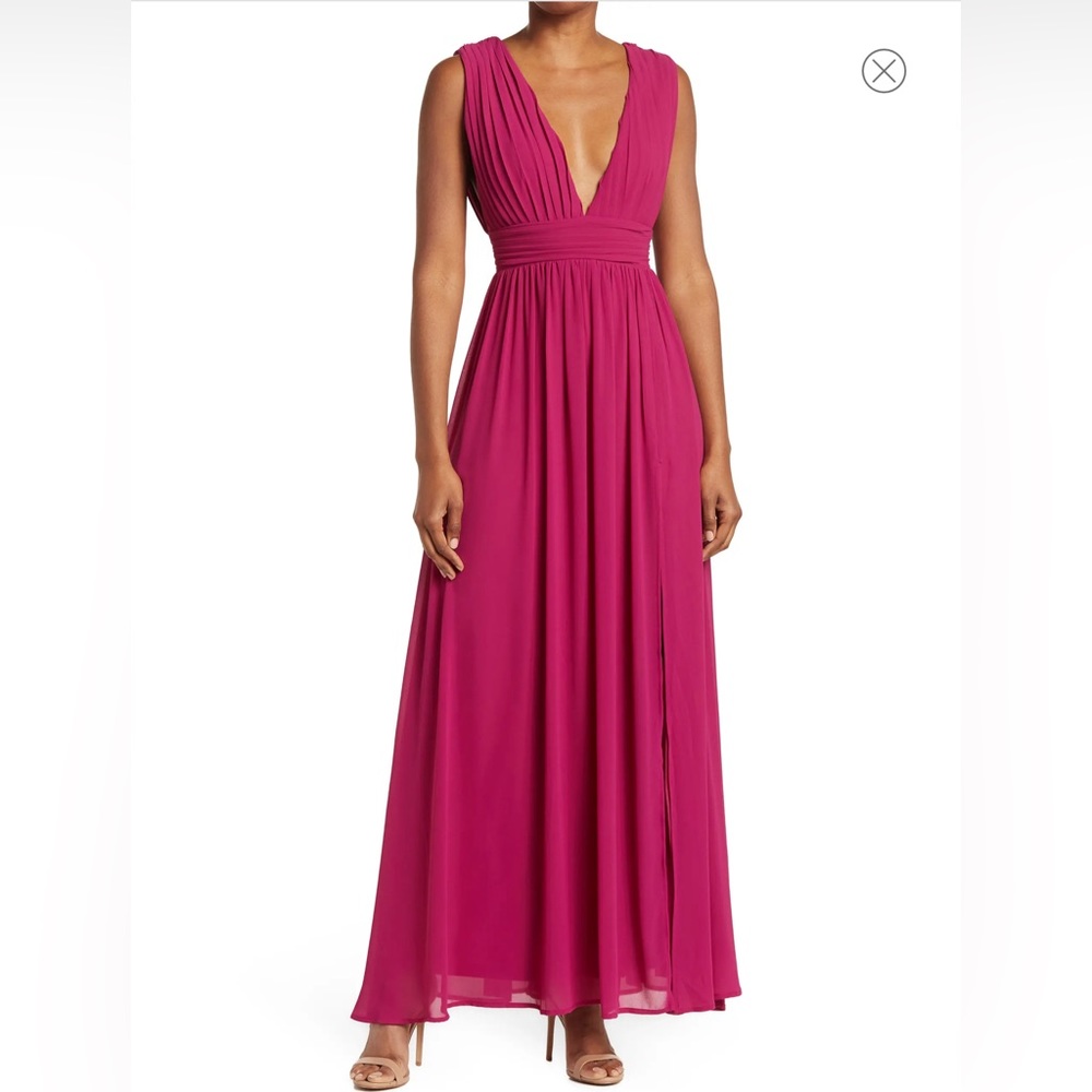 Love By Design Fuchsia Pink Maxi Dress